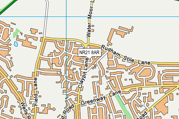NR21 8AR map - OS VectorMap District (Ordnance Survey)