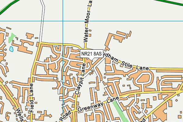 NR21 8AS map - OS VectorMap District (Ordnance Survey)