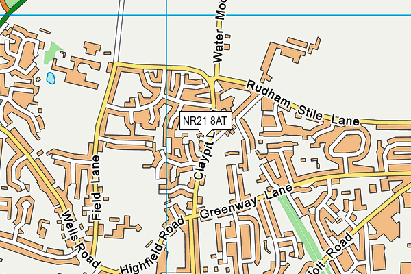 NR21 8AT map - OS VectorMap District (Ordnance Survey)
