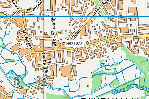 NR21 8AZ map - OS VectorMap District (Ordnance Survey)