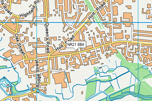 NR21 8BA map - OS VectorMap District (Ordnance Survey)