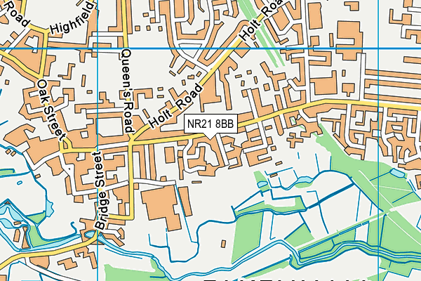 NR21 8BB map - OS VectorMap District (Ordnance Survey)
