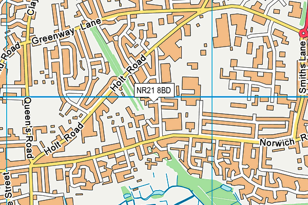 NR21 8BD map - OS VectorMap District (Ordnance Survey)
