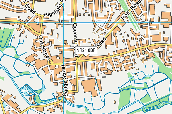 NR21 8BF map - OS VectorMap District (Ordnance Survey)