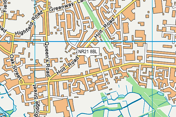 NR21 8BL map - OS VectorMap District (Ordnance Survey)