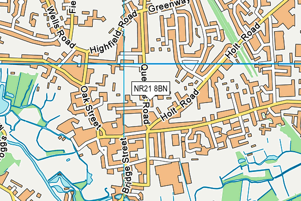 Fakenham Junior School map (NR21 8BN) - OS VectorMap District (Ordnance Survey)