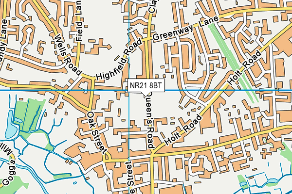 NR21 8BT map - OS VectorMap District (Ordnance Survey)