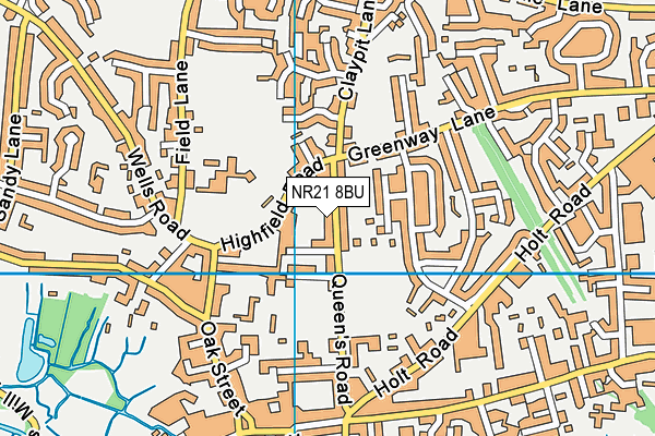 NR21 8BU map - OS VectorMap District (Ordnance Survey)