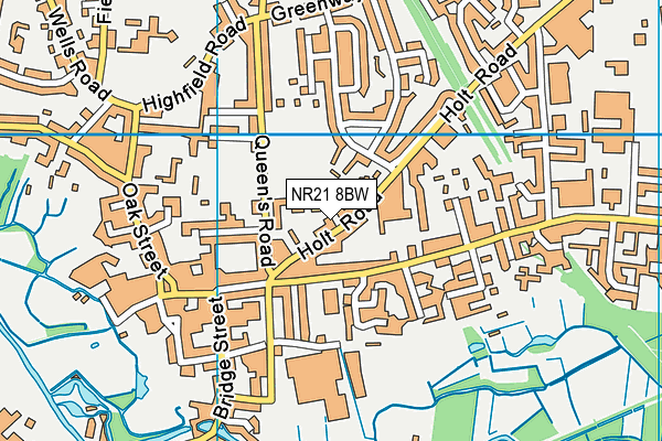 NR21 8BW map - OS VectorMap District (Ordnance Survey)