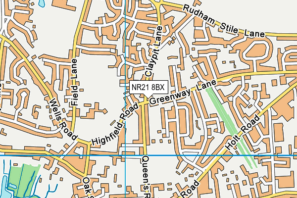 NR21 8BX map - OS VectorMap District (Ordnance Survey)
