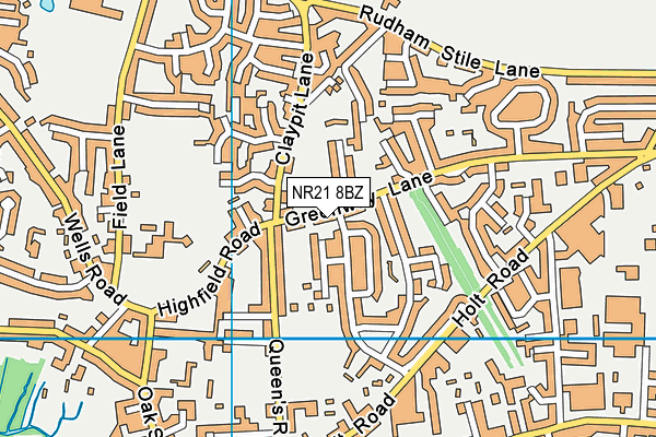 NR21 8BZ map - OS VectorMap District (Ordnance Survey)