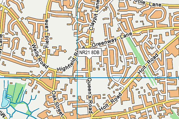 NR21 8DB map - OS VectorMap District (Ordnance Survey)