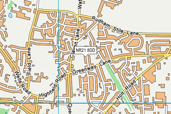 NR21 8DD map - OS VectorMap District (Ordnance Survey)