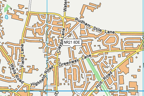 NR21 8DE map - OS VectorMap District (Ordnance Survey)