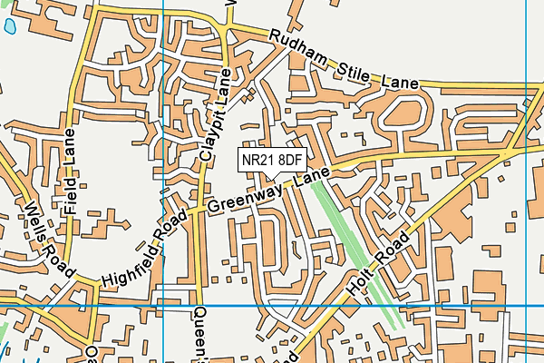 NR21 8DF map - OS VectorMap District (Ordnance Survey)