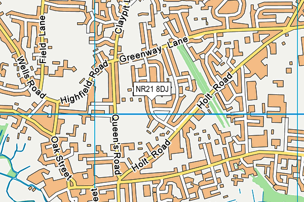 NR21 8DJ map - OS VectorMap District (Ordnance Survey)