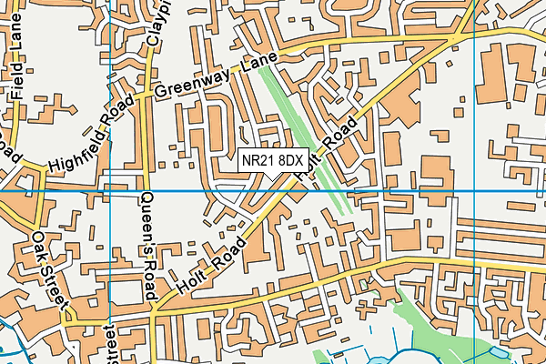 NR21 8DX map - OS VectorMap District (Ordnance Survey)