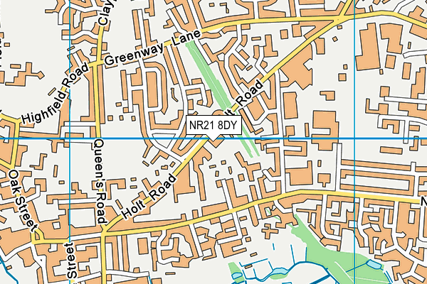 NR21 8DY map - OS VectorMap District (Ordnance Survey)
