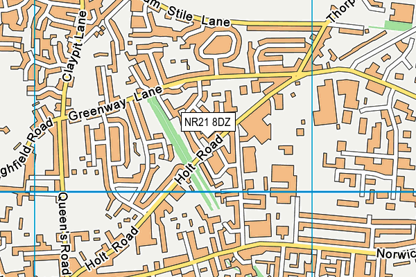 NR21 8DZ map - OS VectorMap District (Ordnance Survey)
