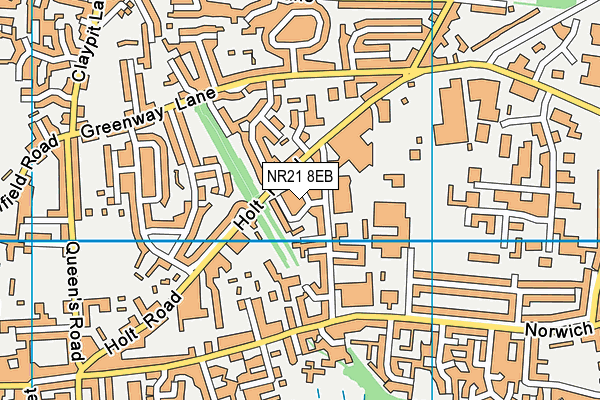 NR21 8EB map - OS VectorMap District (Ordnance Survey)