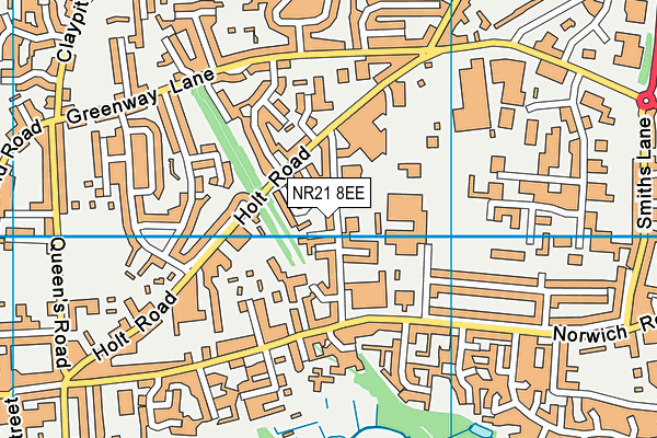 NR21 8EE map - OS VectorMap District (Ordnance Survey)