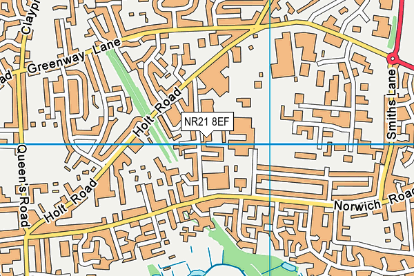 NR21 8EF map - OS VectorMap District (Ordnance Survey)