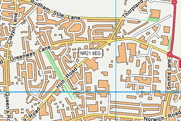 NR21 8EG map - OS VectorMap District (Ordnance Survey)