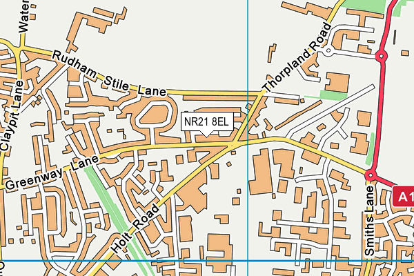 NR21 8EL map - OS VectorMap District (Ordnance Survey)