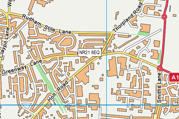 NR21 8EQ map - OS VectorMap District (Ordnance Survey)