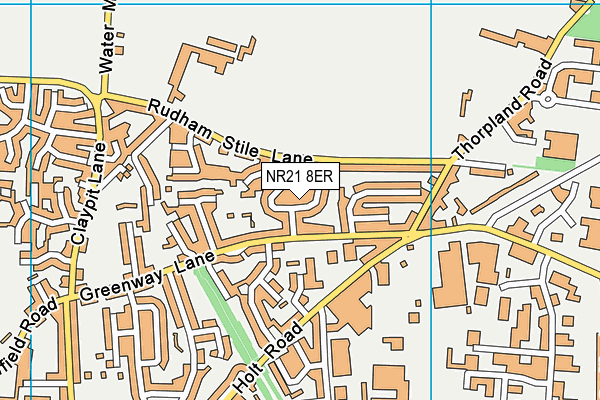 NR21 8ER map - OS VectorMap District (Ordnance Survey)