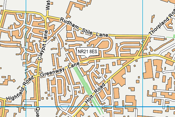 NR21 8ES map - OS VectorMap District (Ordnance Survey)