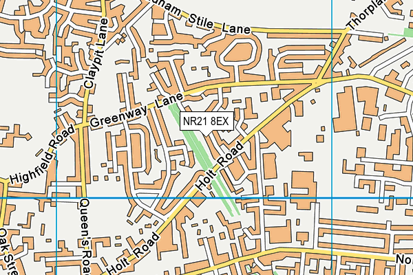 NR21 8EX map - OS VectorMap District (Ordnance Survey)