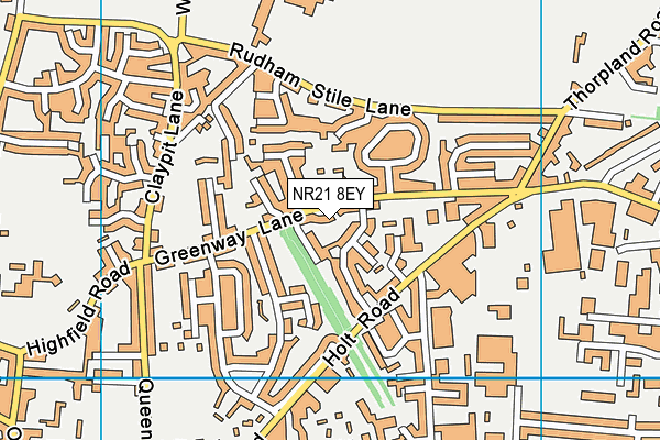 NR21 8EY map - OS VectorMap District (Ordnance Survey)