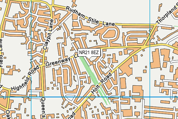 NR21 8EZ map - OS VectorMap District (Ordnance Survey)