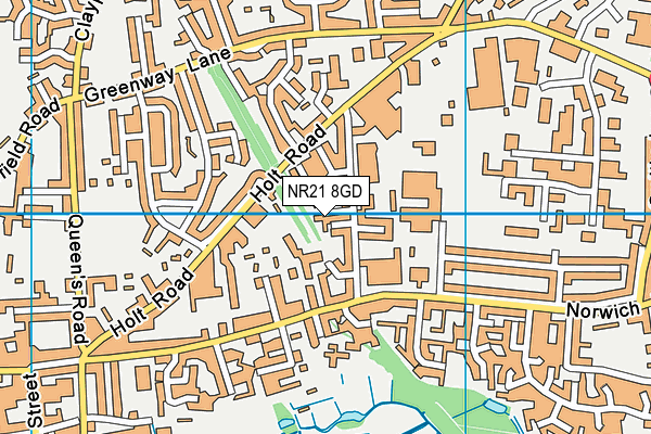 NR21 8GD map - OS VectorMap District (Ordnance Survey)