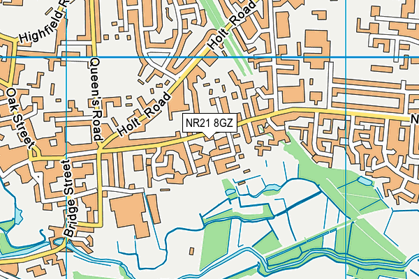 NR21 8GZ map - OS VectorMap District (Ordnance Survey)