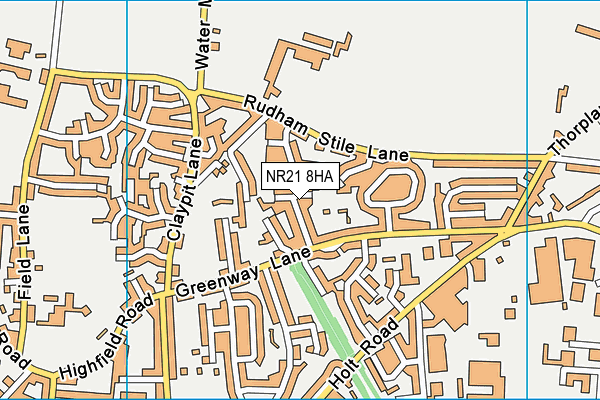 NR21 8HA map - OS VectorMap District (Ordnance Survey)