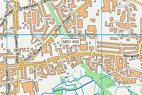 NR21 8HD map - OS VectorMap District (Ordnance Survey)
