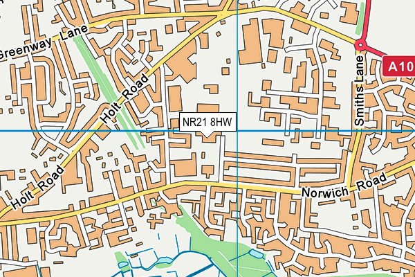 NR21 8HW map - OS VectorMap District (Ordnance Survey)