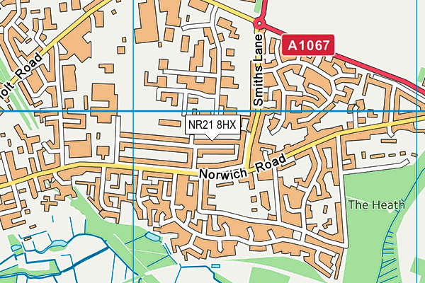 NR21 8HX map - OS VectorMap District (Ordnance Survey)