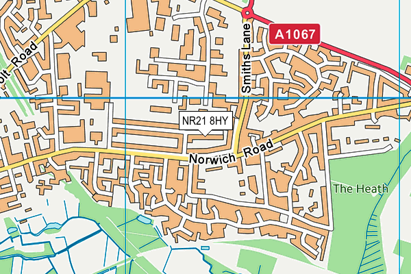 NR21 8HY map - OS VectorMap District (Ordnance Survey)