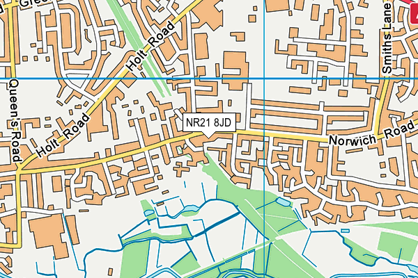 NR21 8JD map - OS VectorMap District (Ordnance Survey)