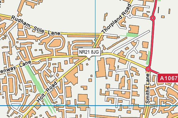 NR21 8JG map - OS VectorMap District (Ordnance Survey)