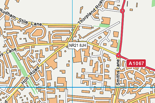 NR21 8JH map - OS VectorMap District (Ordnance Survey)
