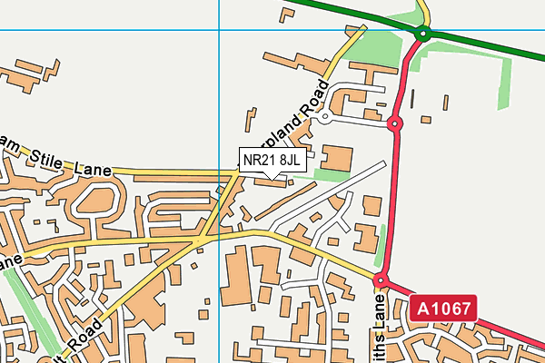 NR21 8JL map - OS VectorMap District (Ordnance Survey)