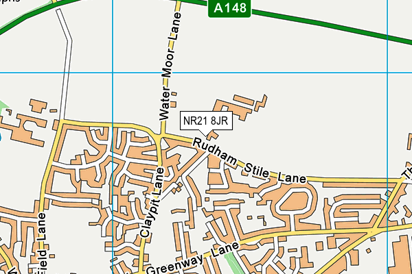 NR21 8JR map - OS VectorMap District (Ordnance Survey)