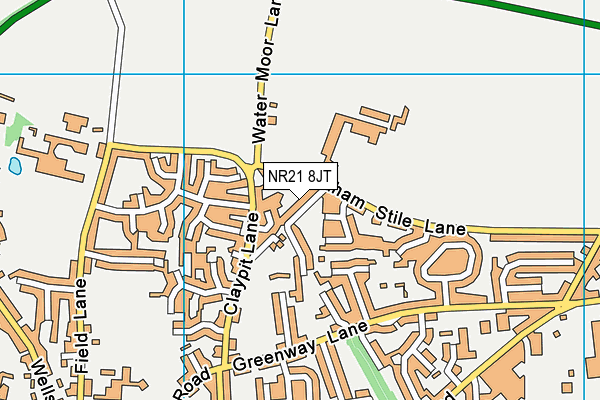 NR21 8JT map - OS VectorMap District (Ordnance Survey)