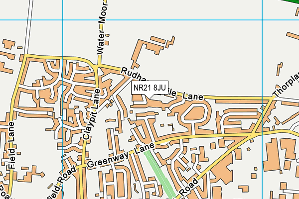 NR21 8JU map - OS VectorMap District (Ordnance Survey)