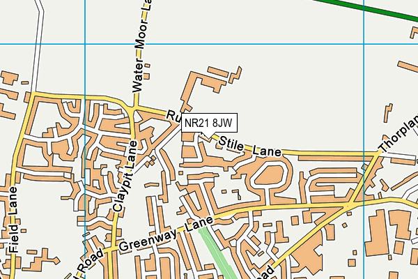 NR21 8JW map - OS VectorMap District (Ordnance Survey)