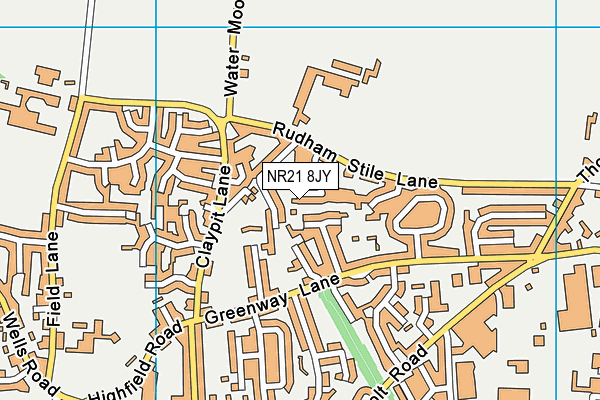 NR21 8JY map - OS VectorMap District (Ordnance Survey)